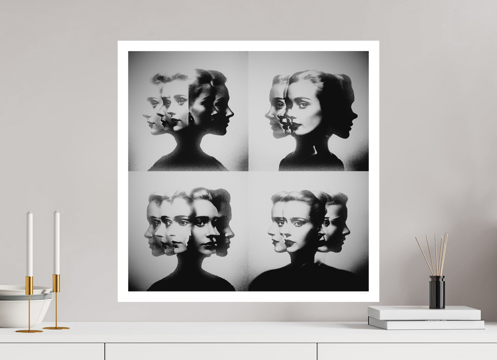 60 x 60 cm, SHOPIFY2026un Un regard regardé