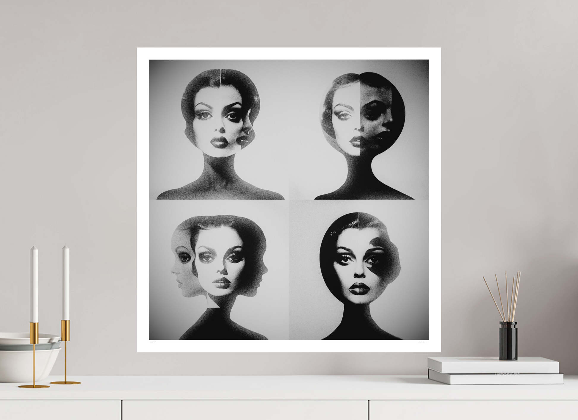 60 x 60 cm, SHOPIFY2026un Le regard eclipsé